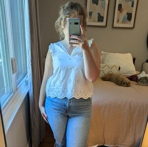 Madewell Eyelet Garden Sleeveless Top